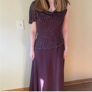 Rich burgundy sequin size 8 dress.